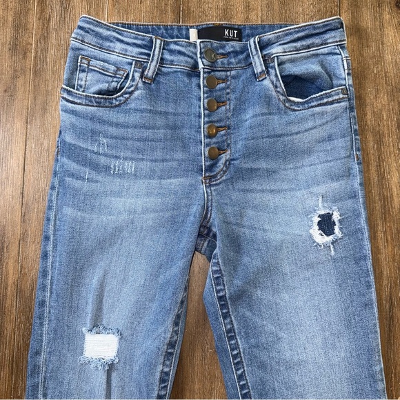 KUT from the Kloth Stevie Straight Leg Jeans Size 6 button fly high rise - Picture 6 of 11